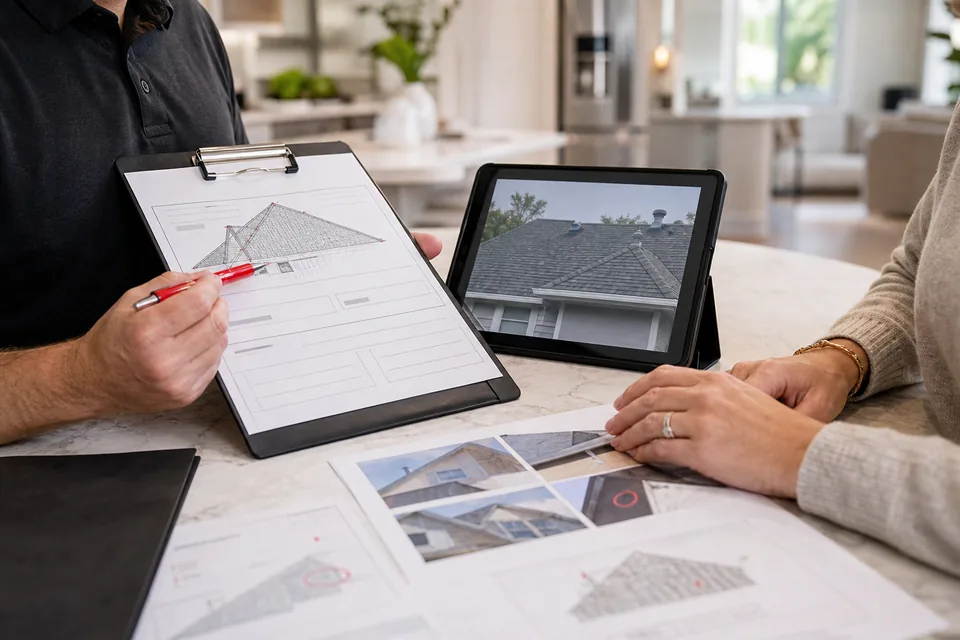 Roofing inspection used to answer homeowner questions